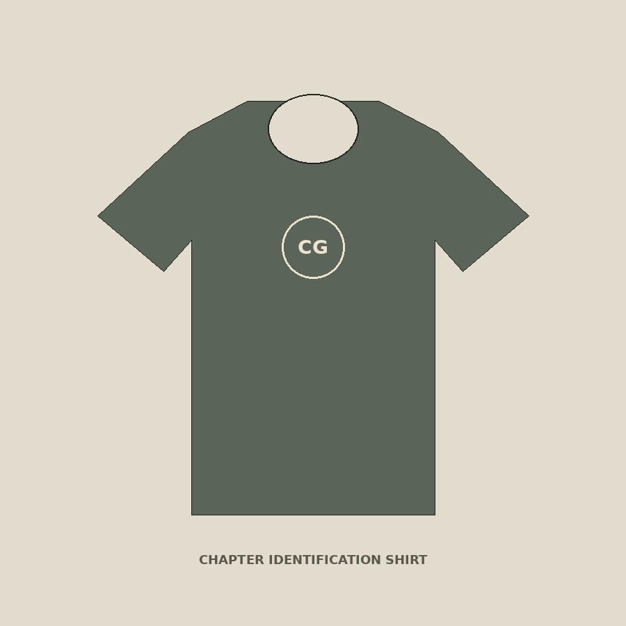Photograph of Council chapter identification shirt