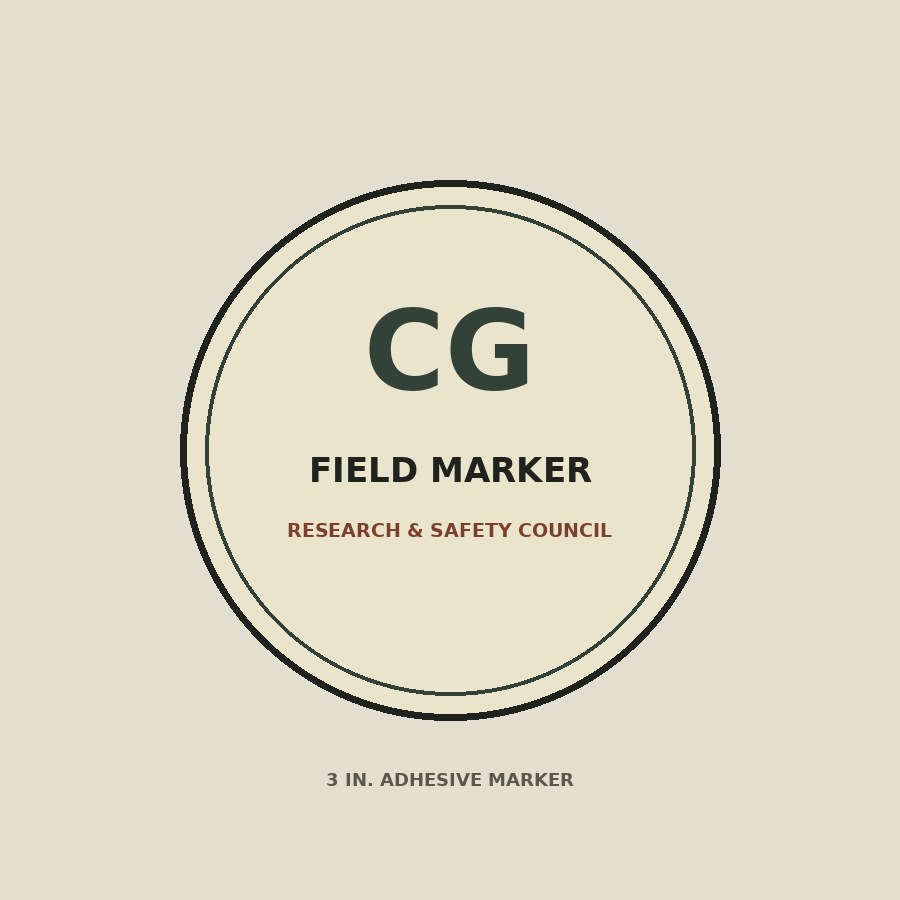 Council seal adhesive field marker, 3 in.